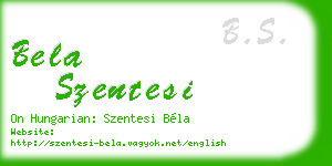 bela szentesi business card